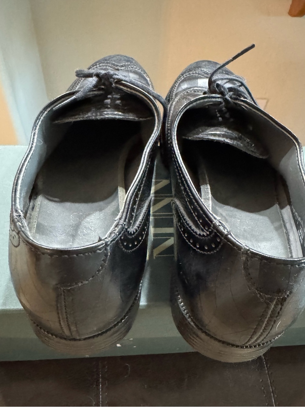 Nunn Bush Men’s Black Leather Croc Embossed Wingtip Oxford Dress Shoes Size 9 M - Picture 5 of 6